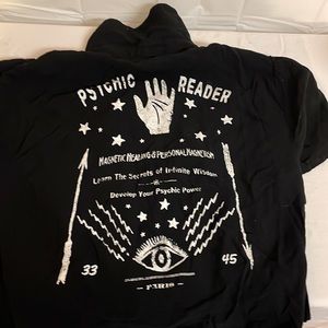 Hot topic Psychic reader crop top button up shirt